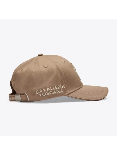 Casquette marron clair avec logo brodé beige - Cavalleria Toscana - imagen 2
