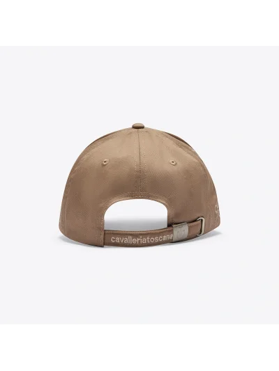 Casquette marron clair avec logo brodé beige - Cavalleria Toscana - imagen 3