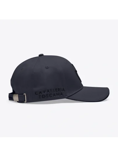 Casquette bleu cobalt avec logo brodé noir - Cavalleria Toscana - imagen 2