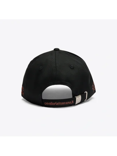 Casquette noir avec logo brodé marron - Cavalleria Toscana - imagen 3