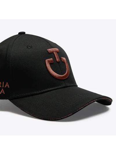 Casquette noir avec logo brodé marron - Cavalleria Toscana - imagen 4