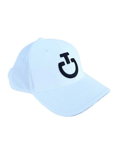 Casquette blanc avec logo brodé en noir - Cavalleria Toscana