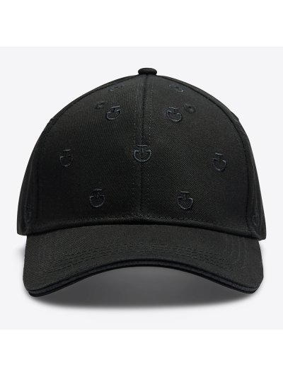 Casquette noire avec micro-logos brodés - Cavalleria Toscana