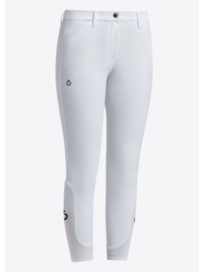 Pantalones blancos con bolsillos y el logotipo en negro (full grip) junior unisex - Cavalleria Toscana