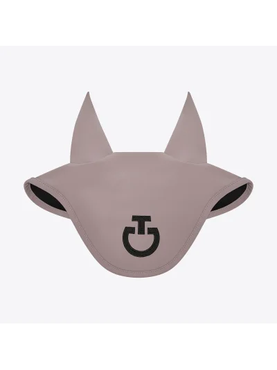 Orejeras de tejido ligero rosa palo (Cipria) con logo bordado para caballo - Cavalleria Toscana