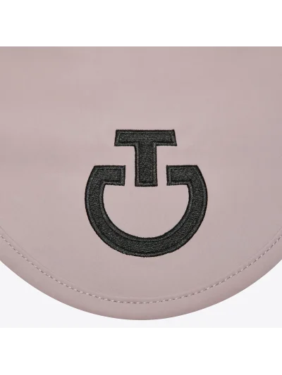 Orejeras de tejido ligero rosa palo (Cipria) con logo bordado para caballo - Cavalleria Toscana - imagen 2
