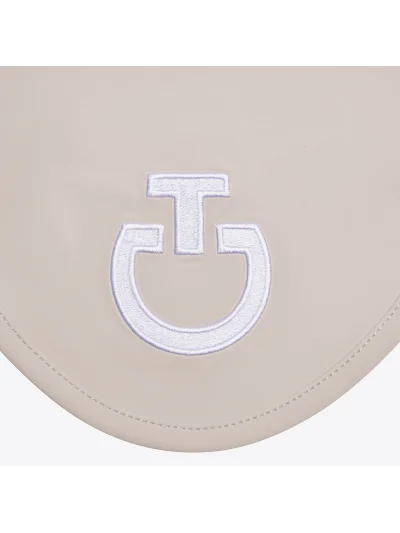 Orejeras de tejido ligero beige con logotipo blanco - Cavalleria Toscana - imagen 2