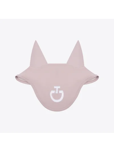Orejeras de tejido ligero rosa con logotipo blanco - Cavalleria Toscana