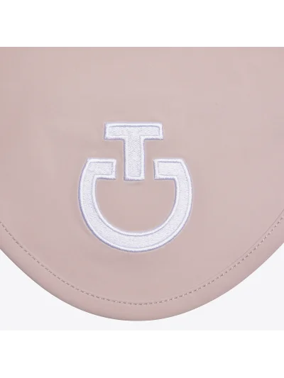 Orejeras de tejido ligero rosa con logotipo blanco - Cavalleria Toscana - imagen 2