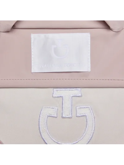 Orejeras de tejido ligero rosa con logotipo blanco - Cavalleria Toscana - imagen 3