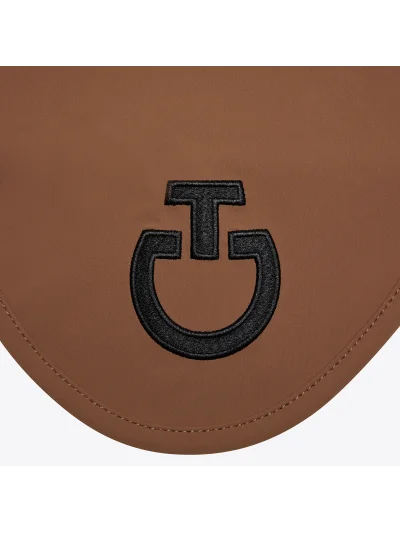 Orejeras de tejido ligero marrón con logotipo negro - Cavalleria Toscana - imagen 2