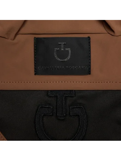 Orejeras de tejido ligero marrón con logotipo negro - Cavalleria Toscana - imagen 3