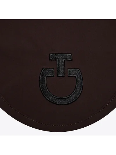 Orejeras de tejido ligero marrón oscuro (Espresso) con logo bordado para caballo - Cavalleria Toscana - imagen 2