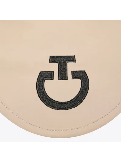 Orejeras de tejido ligero beige tostado (Aluminum) con logo bordado para caballo - Cavalleria Toscana - imagen 2