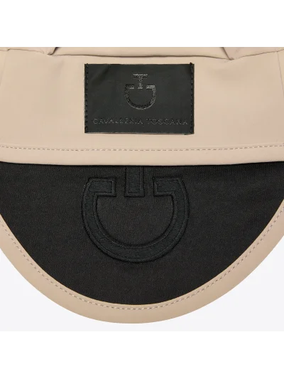 Orejeras de tejido ligero beige tostado (Aluminum) con logo bordado para caballo - Cavalleria Toscana - imagen 3