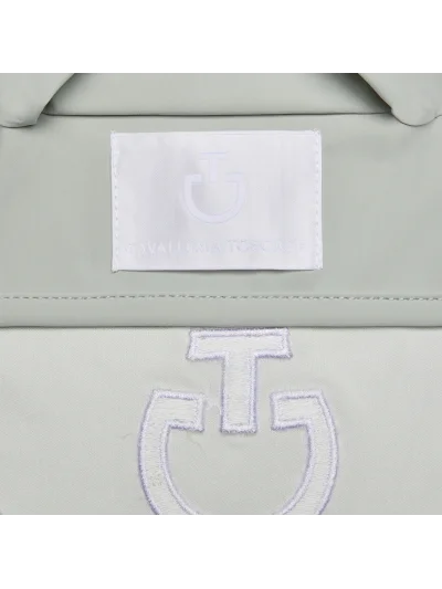 Orejeras de tejido ligero verde pastel con logotipo blanco - Cavalleria Toscana - imagen 3