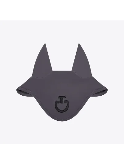 Orejeras de tejido ligero azul cobalto con logotipo negro - Cavalleria Toscana