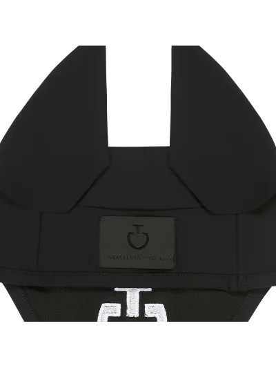 Orejeras de tejido ligero negras con logotipo blanco - Cavalleria Toscana - imagen 2