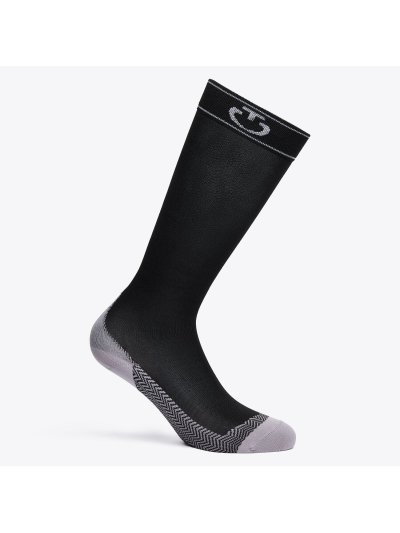 Calcetines finos deportivos negros con logo gris - Cavalleria Toscana