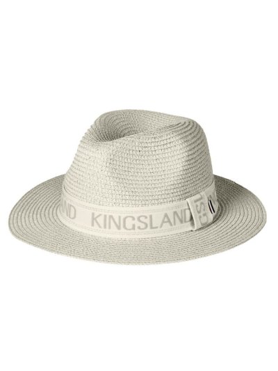 Sombrero de paja beige claro con detalles dorados para mujer-KLNikita-Kingsland