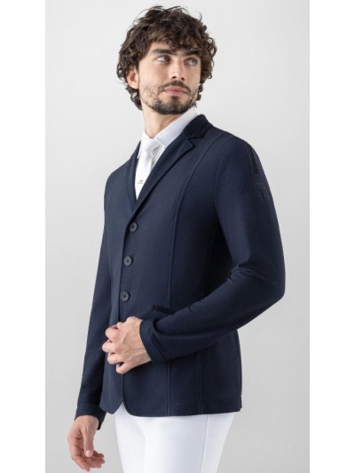 Navy blue mesh competition jacket for men - Crokirk - Equiline