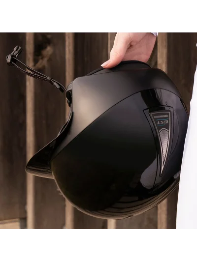 Casque d'équitation noir brillant avec visière large Vita GST - Veredus - imagen 3