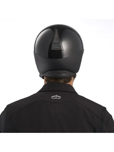 Casque d'équitation noir brillant avec visière traditionnelle Vita GST - Veredus - imagen 3