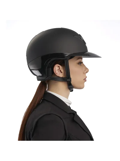 Casque d'équitation noir mat avec visière large brillante Vita GST - Veredus - imagen 2