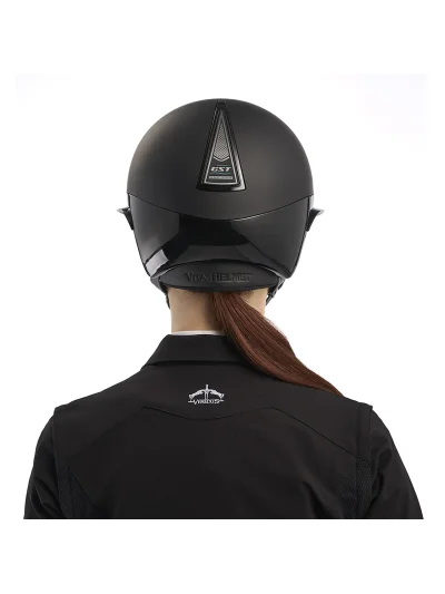 Casque d'équitation noir mat avec visière large brillante Vita GST - Veredus - imagen 3
