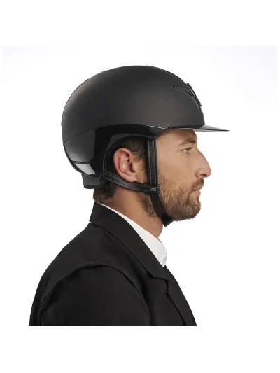 Casque d'équitation noir mat avec visière brillante Vita GST - Veredus - imagen 2