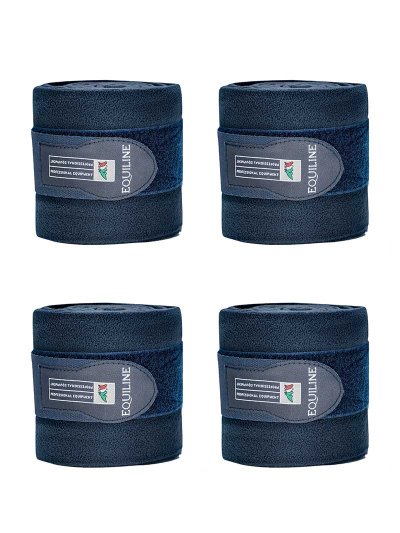 Lot de 4 bandes polaires de travail bleu marine pour cheval - Equiline
