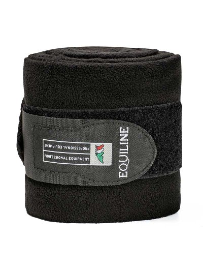 Lot de 4 bandes polaires de travail noires pour cheval - Equiline - imagen 2