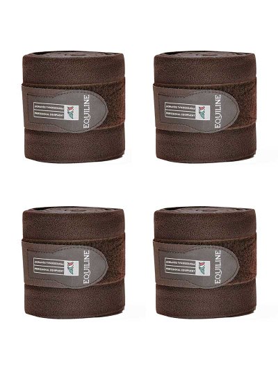 Lot de 4 bandes polaires de travail marron foncé pour cheval - Equiline