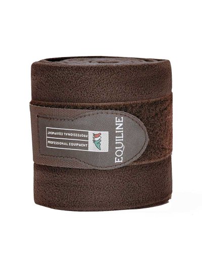 Lot de 4 bandes polaires de travail marron foncé pour cheval - Equiline - imagen 2