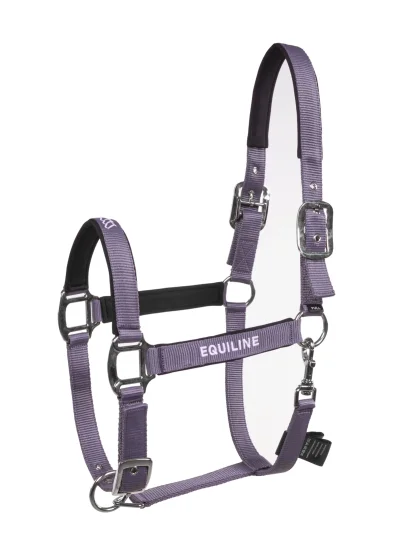 Set de cabezada de cuadra y ramal malva para caballo EQCALONG - Equiline