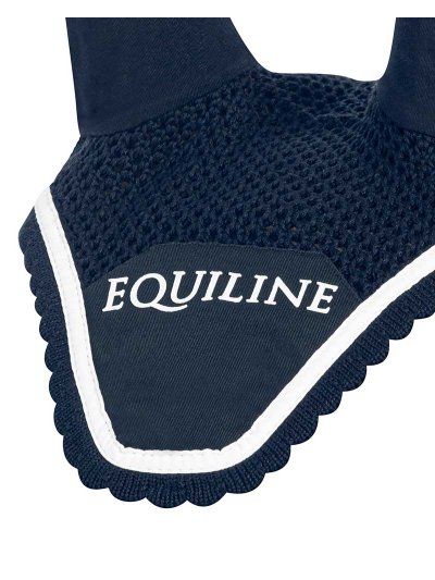 Bonnet bleu marine avec oreilles élastiques pour cheval (full) - Chirillc - Equiline - imagen 2