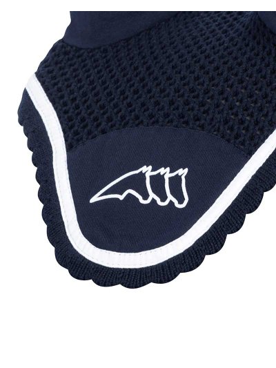Bonnet bleu marine avec oreilles élastiques pour cheval (full) - Christophec - Equiline - imagen 2