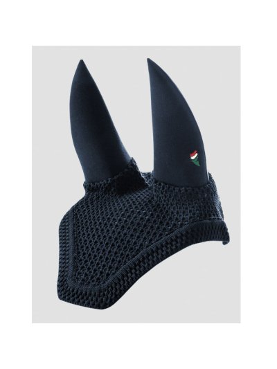 Orejeras de crochet azul marino con orejas antiruido para caballo - Dave - Equiline