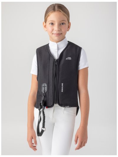 Chaleco air bag de protección negro para niños unisex - Equiline