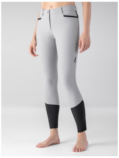 Pantalones de montar a caballo grises (grip rodilla) para mujer - Cepik - Equiline