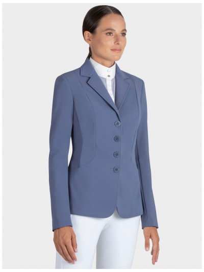 Americana de competición muy fina azul claro para mujer - Elorne - Equiline