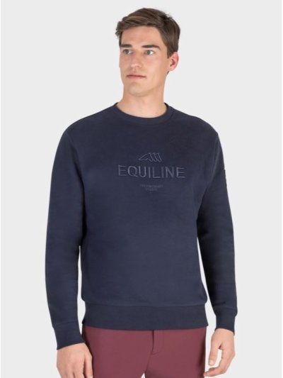 Sudadera azul marino de cuello redondo para hombre - Caricoc - Equiline