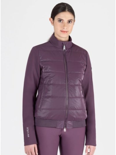 Chaqueta técnica morada transpirable y acolchada por delante para mujer - Gaston - Equiline