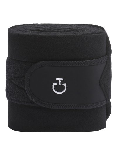 Pack de 4 vendas polares de trabajo en color negro y logotipo blanco para caballo - Cavalleria Toscana - imagen 2