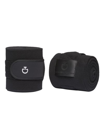 Pack de 4 vendas polares de trabajo en color negro y logotipo blanco para caballo - Cavalleria Toscana - imagen 3