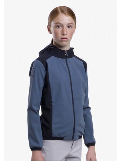Veste technique bleu grisâtre avec capuche junior unisexe - Cavalleria Toscana