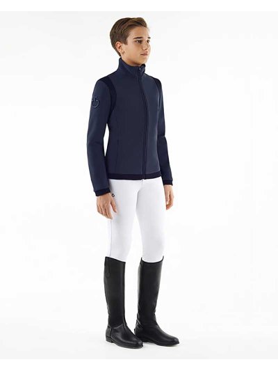 Veste polaire technique bleu marine d'entraînement junior unisexe - Cavalleria Toscana