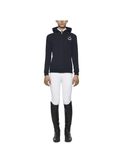 Sweat zippé à capuche junior unisexe bleu marine CT Team - Cavalleria Toscana - imagen 2