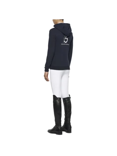 Sweat zippé à capuche junior unisexe bleu marine CT Team - Cavalleria Toscana - imagen 4