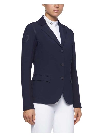 Veste de compétition bleu marine avec espalda de punto pour femme - Cavalleria Toscana Revolution